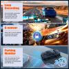 4.5 Inch Mirror Dash Cam for Cars,1080P Rear View Mirror Front and Rear View Dual Cameras,Super Night Vision,Parking Assistance,24H Parking Monitor,Waterproof Backup Camera view 4
