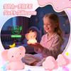 Attivolife Elephant Night Light for Kids, Cute Elephant Nursery Silicone Lamp, Rechargeable Animal Themed Room Bedside Decor Nightlight with Dimmable Timer, Gifts for Toddler Girl Teen Birthday Xmas view 4