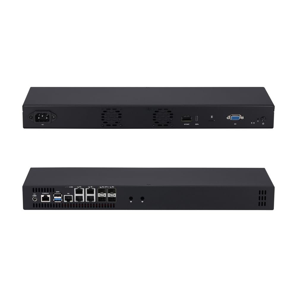 1U Q20352G9 5X Intel I226-V 2.5G LAN,4 SFP+ Industrial Mini PC C3908,32G RAM 512G M.2 SSD,Router Mini PC