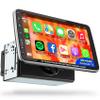 10 inch Double Din Car Radio Touch screen GPS Navigation Stereo, Wireless CarPlay & Android Auto Head Unit,Bluetooth, FM Radio Receiver, Automatic Rotation IPS Split Screen, Mirrorlink,SWC,DSP, Camera view 1