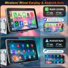 10 inch Double Din Car Radio Touch screen GPS Navigation Stereo, Wireless CarPlay & Android Auto Head Unit,Bluetooth, FM Radio Receiver, Automatic Rotation IPS Split Screen, Mirrorlink,SWC,DSP, Camera view 3
