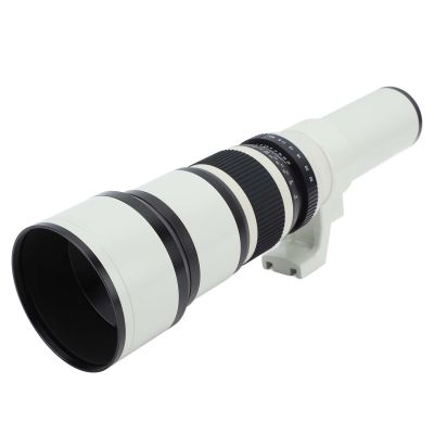ciciglow Ultra Long Zoom Telephoto Lens, 500mm F6.3, Achromatic Refractor Mirror Design, Manual Focus, Depth of Field Scales, Ideal for Bird and Wildlife Photography (White)