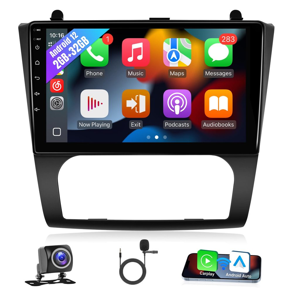 Leadfan Android Car Radio for Nissan Altima 2008-2012 Wireless Carplay & Android Auto, 9 Inch IPS Touch Screen Car Stereo in Dash GPS Bluetooth FM WiFi Backup Camera MirrorLink SWC 2G+32G