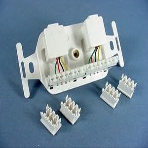 #US Duplex White Phone Jack 110-Type Voice 4-Wire Type 106 41364-I