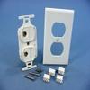 #US Duplex White Phone Jack 110-Type Voice 4-Wire Type 106 41364-I view 2