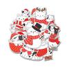 12 Pcs Christmas Cat Stickers Set, Cute Santa Hat Kitty Cup Mug Chimney Box Scarf Sweater Design, Holiday Vinyl Stickers for Laptop, Water Bottle, Phone, Window, Helmet 3 Inches view 1