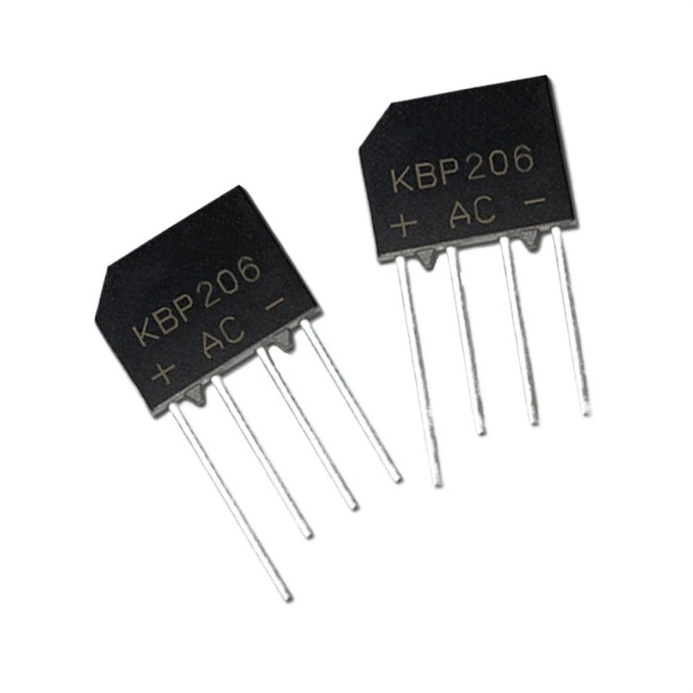 10/20Pcs KBP206 Bridge Rectifier 2A/600V KBP206G Stack DIP-4 Flat(10Pcs)