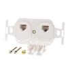 #US Duplex White Phone Jack Voice 8-Wire Cat3 T568B Type 106 & 110 41367-I view 1