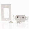 #US Duplex White Phone Jack Voice 8-Wire Cat3 T568B Type 106 & 110 41367-I view 3