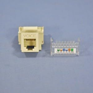#US 5511-3EV Ivory Cat3e Snap-in 110 6Wire Modular Phone/Data Jack