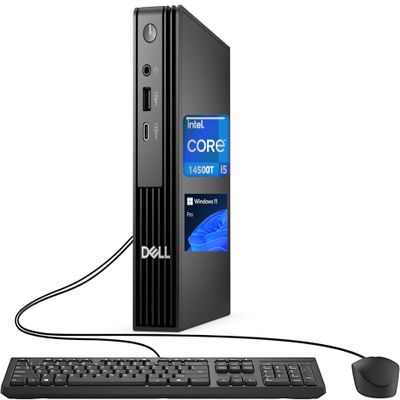 Dell Pro Micro QCM1250 Business Desktop, Latest Ultra-Compact Business Mini PC, Intel Core i5-14500T(14 Cores), 16GB DDR5, 512GB PCIe SSD, Dual 4K Display Support, RJ-45, USB-C, Windows 11 Pro