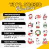 12 Pcs Christmas Cat Stickers Set, Cute Santa Hat Kitty Cup Mug Wreath Box Sweater Designs, Holiday Vinyl Stickers for Laptop, Water Bottle, Phone, Window, Helmet 4 Inches view 4