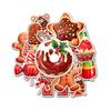 12 Pcs Christmas Candy Stickers Set, Cute Gingerbread Cookie Cupcake Lollipop Candy Cane House Design, Holiday Vinyl Stickers for Laptop, Water Bottle, Phone, Window, Helmet 4 Inches view 1