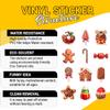 12 Pcs Christmas Candy Stickers Set, Cute Gingerbread Cookie Cupcake Lollipop Candy Cane House Design, Holiday Vinyl Stickers for Laptop, Water Bottle, Phone, Window, Helmet 4 Inches view 4