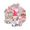 12 Pcs Christmas Gnome Stickers Set, Cute Holiday Scandinavian Designs with Candy Cane, Gift, Gingerbread, Cocoa Cup, Poinsettia and Snowflake Hats, Festive Vinyl Stickers Laptop Bottle 4 Inches view 1