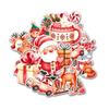 12 Pcs Christmas Stickers Set, Holiday Characters with Santa, Reindeer, Gingerbread, Snowman, Fox, Elf, Gift Box Cocoa Cup, Festive Stickers for Laptop, Water Bottle, Phone, Window, Helmet 6 Inches view 1
