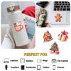 12 Pcs Christmas Stickers Set, Holiday Characters with Santa, Reindeer, Gingerbread, Snowman, Fox, Elf, Gift Box Cocoa Cup, Festive Stickers for Laptop, Water Bottle, Phone, Window, Helmet 6 Inches view 3