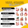 12 Pcs Christmas Stickers Set, Holiday Characters with Santa, Reindeer, Gingerbread, Snowman, Fox, Elf, Gift Box Cocoa Cup, Festive Stickers for Laptop, Water Bottle, Phone, Window, Helmet 6 Inches view 4