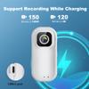 128GB Mini Body Camera with Audio & Video Recording-2K WiFi Action Camera with Charging Case, Thumb-Sized Wearable POV Cam, Stabilization, Magnetic Lanyard, Sports Cam for Work Travel Pet Walk Cycling view 3
