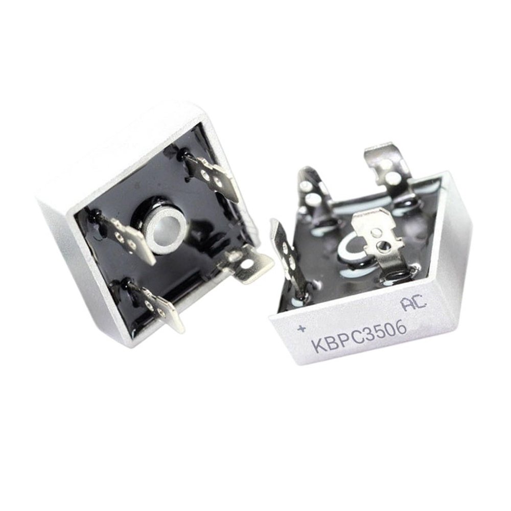 2Pcs KBPC3506 Bridge Rectifier 35A/600V DIP-4 Square