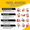 12 Pcs Santa Claus Stickers Set, Classic Christmas Santa Designs with Gifts, Tree, Reindeer, Moon and Lantern, Holiday Vinyl Stickers for Laptop, Water Bottle, Phone, Window, Helmet 6 Inches view 4