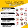 12 Pcs Christmas Cat Stickers Set, Cute Santa Hat Kitty Sweater Scarf Ornament Wreath Holiday Designs, Festive Vinyl Stickers for Laptop, Water Bottle, Phone, Window, Helmet 5 Inches view 4
