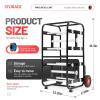 Gelacie Wire Spool Holder Cart, Portable Wire Rack Dispenser with Wheel, 10 Rods, 15X17X31" Display & Storage for Electrical Industrial & Retail Use view 2