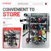Gelacie Wire Spool Holder Cart, Portable Wire Rack Dispenser with Wheel, 10 Rods, 15X17X31" Display & Storage for Electrical Industrial & Retail Use view 4