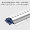 20 Pack Metal Cable Cover - Stainless Steel Cord Raceway, 1M Long, Floor & Wall-Mounted Cable Management System for Home & Office Organization view 4