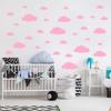 31PC Pink Cloud Wall Decals, Removable DIY Large Vinyl Sticker Self Adhesive Wallpaper for Living Room Nursery Children Baby Kids Boys Girls Bedroom Decor Home Art Mural Dec view 1