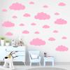 31PC Pink Cloud Wall Decals, Removable DIY Large Vinyl Sticker Self Adhesive Wallpaper for Living Room Nursery Children Baby Kids Boys Girls Bedroom Decor Home Art Mural Dec view 3