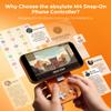 abxylute M4 Snap-On Mobile Gaming Controller for Android & iPhone, Lightweight Portable Phone Controller, Pocket-Sized Retro Emulator Gamepad Kickstand,Dual Joystick Turbo for Pro Gaming,Magnet Orange view 2