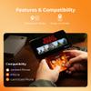 abxylute M4 Snap-On Mobile Gaming Controller for Android & iPhone, Lightweight Portable Phone Controller, Pocket-Sized Retro Emulator Gamepad Kickstand,Dual Joystick Turbo for Pro Gaming,Magnet Orange view 3