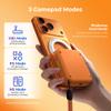 abxylute M4 Snap-On Mobile Gaming Controller for Android & iPhone, Lightweight Portable Phone Controller, Pocket-Sized Retro Emulator Gamepad Kickstand,Dual Joystick Turbo for Pro Gaming,Magnet Orange view 4