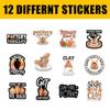 12 Pcs Pottery Stickers Set, Funny Ceramic Artist and Clay Lover with Quotes Like Seize The Clay and Totally Kiln It, Stickers for Laptop, Water Bottle, Phone, Notebook, Pottery Studio 2 Inches view 2