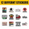 12 Pcs Parkour Stickers Set, Cool Freerunning and Urban Athlete with Quotes Like Eat Sleep Parkour Repeat and I Dont See Obstacles, Stickers for Laptop, Water Bottle, Helmet, Skateboard 8 Inches view 2