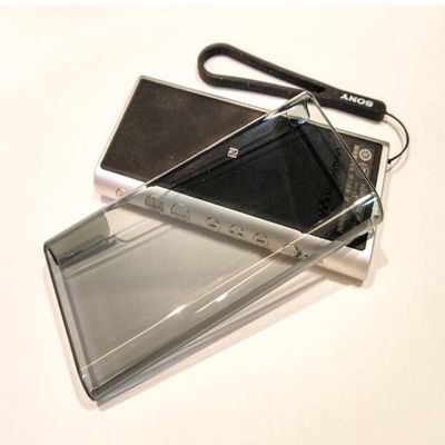 AudioPartner Shockproof Protective Shell Skin Case Cover for Sony Walkman NW-ZX300 ZX300 NW-ZX300A ZX300S MP3 Music Player (Hard Clear Black)
