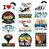 12 Pcs Skydiving Stickers Set, Funny Parachute and Adventure with Quotes like The Sky Is Calling and I Jump Out of Perfectly Good Airplanes, Stickers for Laptop, Water Bottle, Helmet, Luggage 8 Inches view 1
