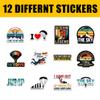 12 Pcs Skydiving Stickers Set, Funny Parachute and Adventure with Quotes like The Sky Is Calling and I Jump Out of Perfectly Good Airplanes, Stickers for Laptop, Water Bottle, Helmet, Luggage 8 Inches view 2