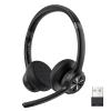TECKNET Wireless Headset with USB Dongle, Bluetooth Headset with Noise Cancelling Mic - Rechargeable Bluetooth V5.2, 50H Playtime & Mic Mute, On Ear Headphones for Trucker/Remote Work/Call Center view 1