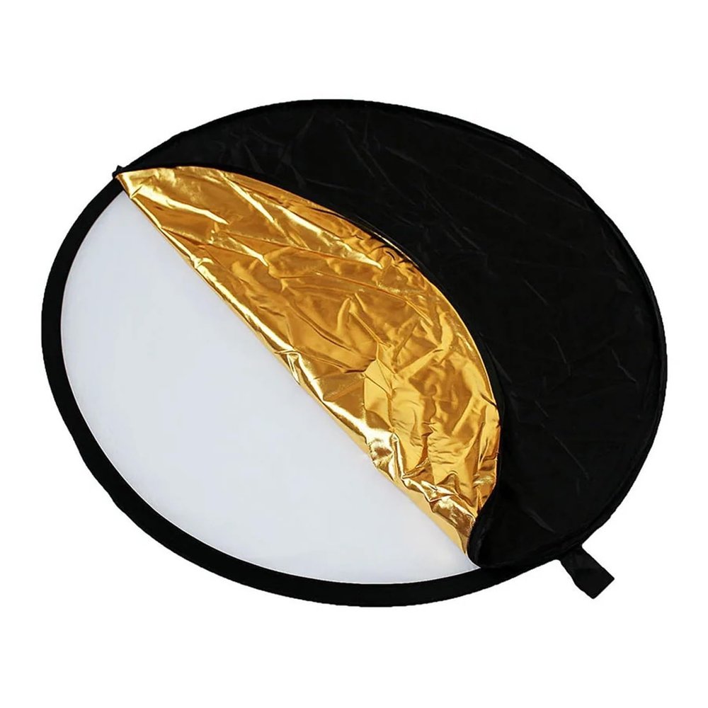 5In1 (Silver/White/Translucent/Black/Gold Color) Collapsible Camera Flash Light Reflector Diffuser Soft Photo Studio Accessories Excellent(110cm)