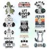 12 Pcs Deadlift Stickers Set, Funny Gym and Fitness Quotes Like Iron is My Therapy and You are Stronger Than You Think, Stickers for Laptop, Bottle, Weightlifting Gear, Gym Bag, Notebook 5 Inches view 1