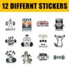 12 Pcs Deadlift Stickers Set, Funny Gym and Fitness Quotes Like Iron is My Therapy and You are Stronger Than You Think, Stickers for Laptop, Bottle, Weightlifting Gear, Gym Bag, Notebook 5 Inches view 2
