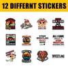 12 Pcs Wrestling Stickers Pack, Motivational Grappling Vinyl Decals for Wrestlers, Athletes, Coaches, Sports Fans, Durable Stickers for Laptop, Water Bottle, Helmet, Gym Bag, or Locker Decor 6 Inches view 2