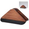 Deskium Adjustable Wooden Vertical Laptop Stand, Desktop Holder For Laptop, Tablet, E-Book, Non-Slip Plastic Base, Anti-Scratch Silicone Pads, 1 In Max Clamp Thickness, Black Walnut Color view 1