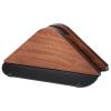 Deskium Adjustable Wooden Vertical Laptop Stand, Desktop Holder For Laptop, Tablet, E-Book, Non-Slip Plastic Base, Anti-Scratch Silicone Pads, 1 In Max Clamp Thickness, Black Walnut Color view 3