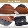 Deskium Adjustable Wooden Vertical Laptop Stand, Desktop Holder For Laptop, Tablet, E-Book, Non-Slip Plastic Base, Anti-Scratch Silicone Pads, 1 In Max Clamp Thickness, Black Walnut Color view 4