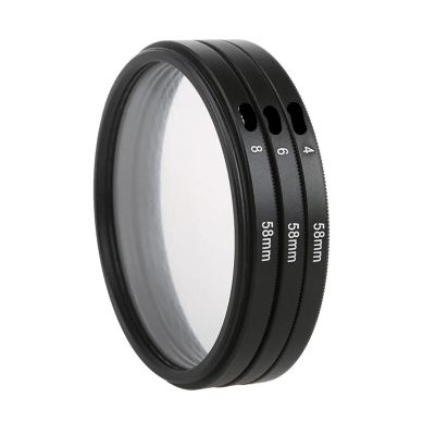 Camera Lens Star Filter 4/6/8 Line Starlight Night Photography for Canon for Nikon Excellent(37mm,6 Line Star Filter)