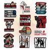 12 Pcs Muay Thai Stickers Set, Funny Martial Arts Fighter Designs with Quotes Like Touch Me Lesson Free, Eat Sleep Muay Thai Repeat, Kickboxing Humor Stickers for Laptop, Water Bottle, Phone 3 Inches view 1