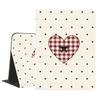 AdorableWhimsy Cute Polka Dot Case for iPad Air 13" M3/M2(2025/2024)/iPad Pro(2018-2022) 12.9" with Pencil Holder Aesthetic Heart Folio Stand Textured Leather Tablet Cover Auto Sleep/Wake view 1